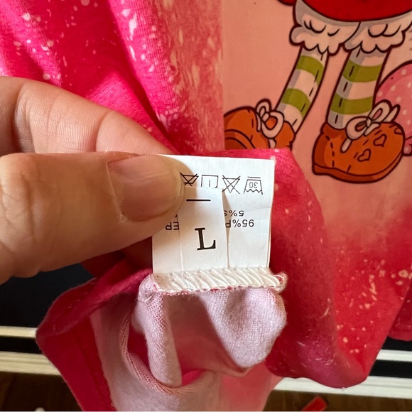 Strawberry Shortcake And Custard Acid Wash Pink Short Sleeve Graphic T Shirt - Picture 3 of 6